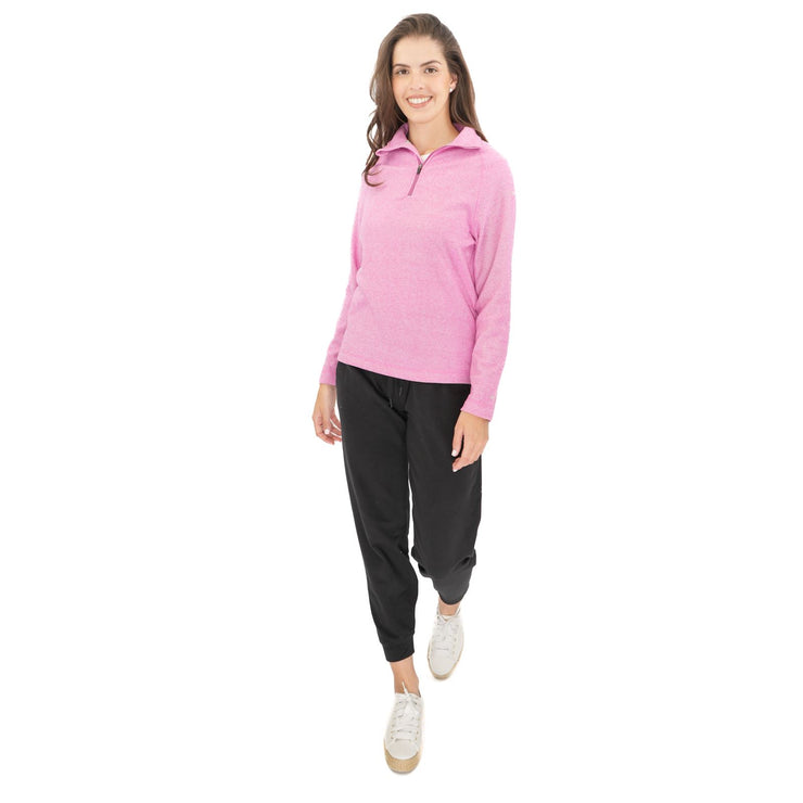 Trespass Half Zip Microfleece Layer Pink - Quality Brands Outlet
