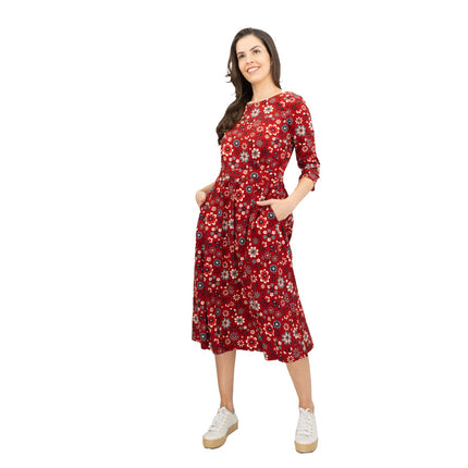 Seasalt Folksy Floral Dahlia Forestry Dress-Quality Brands Outlet-
