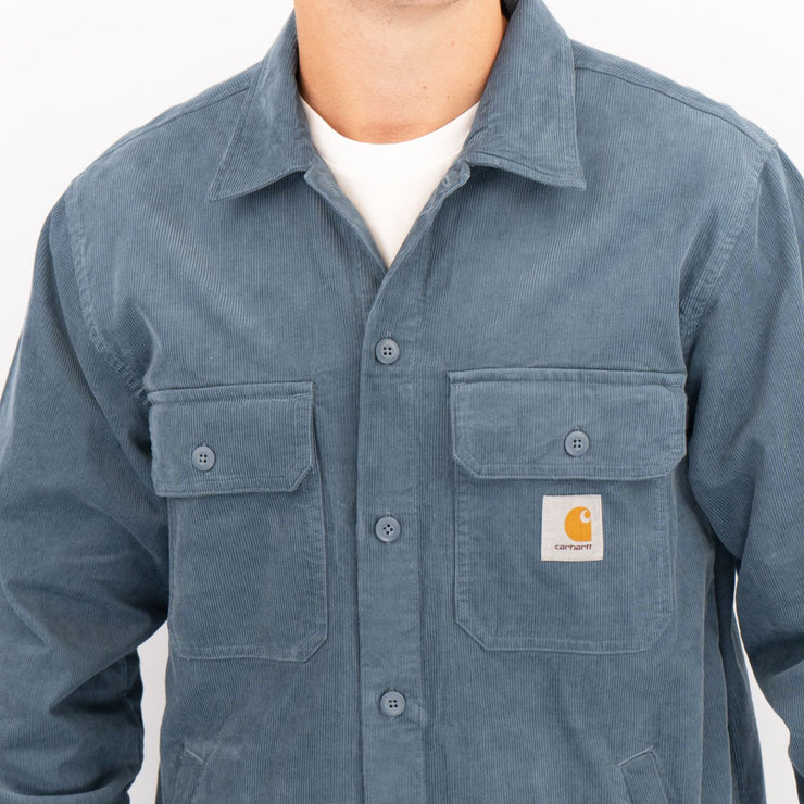 Carhartt WIP Mens Dixon Corduroy Blue Shirt Jacket
