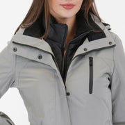 3-in-1 Waterproof Ski Jacket Grey with Detachable Insert