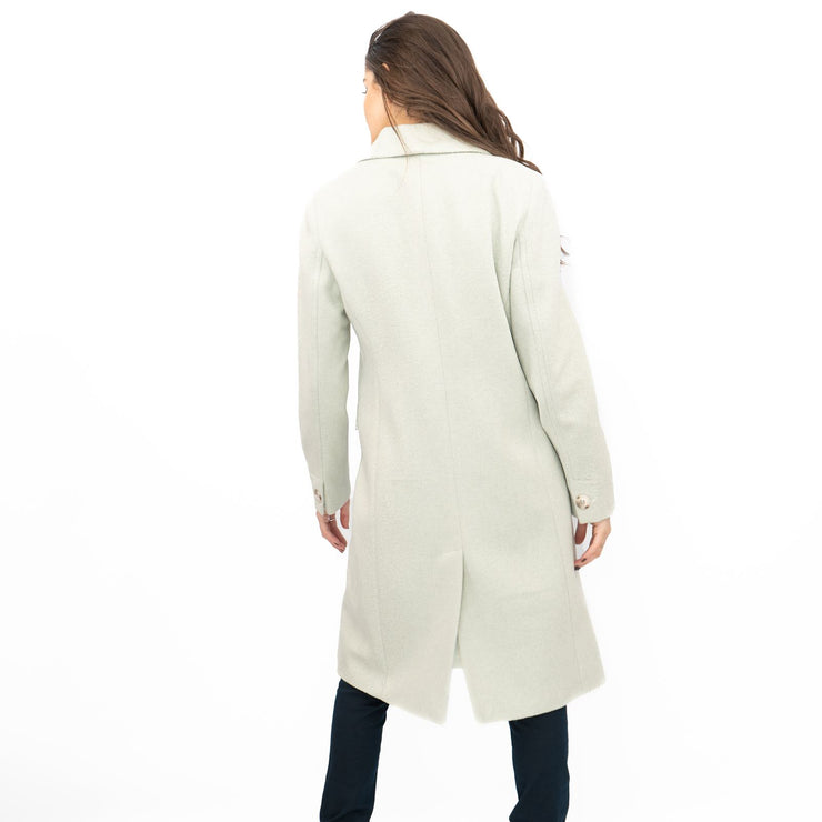 Phase Eight Revere Coat Wool Blend Double Breasted Knee Length Light Green