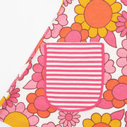 Mini Boden Girls Pink Floral Cotton Jersey Short Sleeve Pockets Dresses