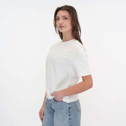 M&S Autograph White T-Shirts Short Sleeve-Quality Brands Outlet-