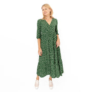 Seasalt Sky Branch Green Floral Jersey Midi Dress