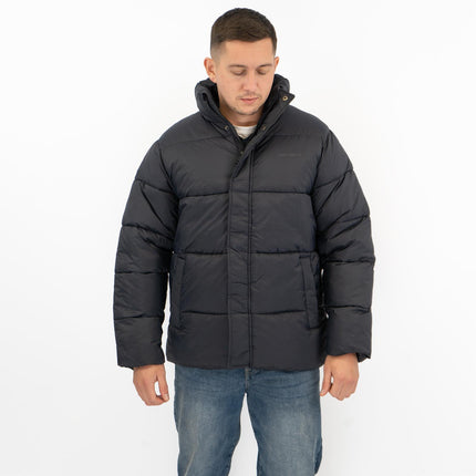 Water Repellent Puffer Jacket Navy Winter Coat