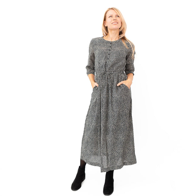 Seasalt Rock Dove Black Midi Dress-Quality Brands Outlet-
