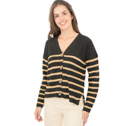 Nobody's Child Striped Ribbed Boxy Cardigan - Quality Brands Outlet