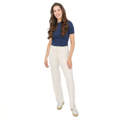 M&S Waffle Lounge Pants Ivory Trousers - Quality Brands Outlet