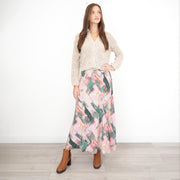 White Stuff Purple Floral Longer Length Midi Skirt - Quality Brands Outlet
