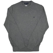 Crew Clothing Mens Knitted Jumper Long Sleeve Grey - Quality Brands Outlet