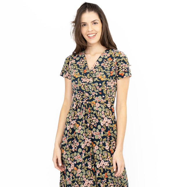 Seasalt Chapelle Midi Dress Fruit Garden Maritime Chalk-Quality Brands Outlet-