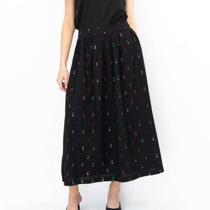 Seasalt Tawny Owl Midi Skirt Golden Heyday Black-Quality Brands Outlet-