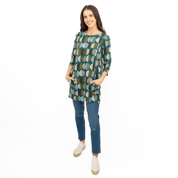 Seasalt Tunic Shore Foraging Longline Top Cotton 3/4 Sleeve - Quality Brands Outlet