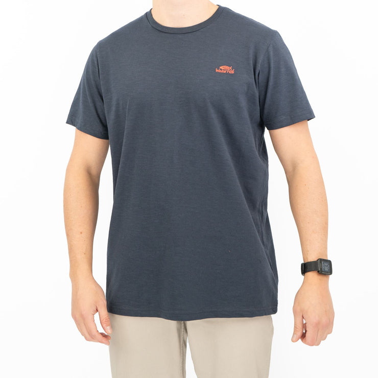 Weird Fish Mens Navy Fished T-Shirt in Organic Cotton - Quality Brands Outlet