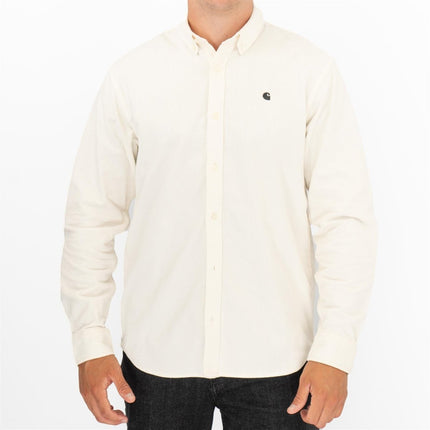 Premium Brand Shirt Ivory Fine Cord Long Sleeve-Quality Brands Outlet-