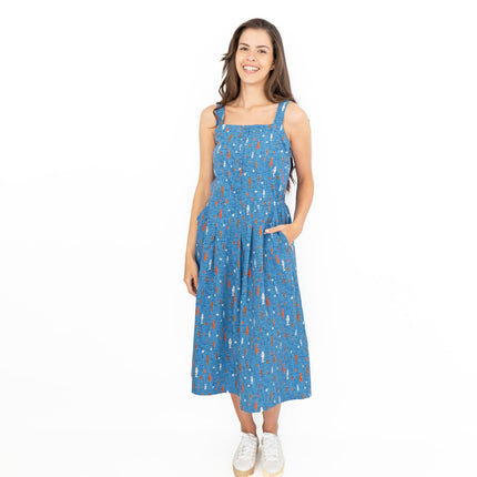 Seasalt Valley Roam Blue Boat Sleeveless Summer Dress-Quality Brands Outlet-