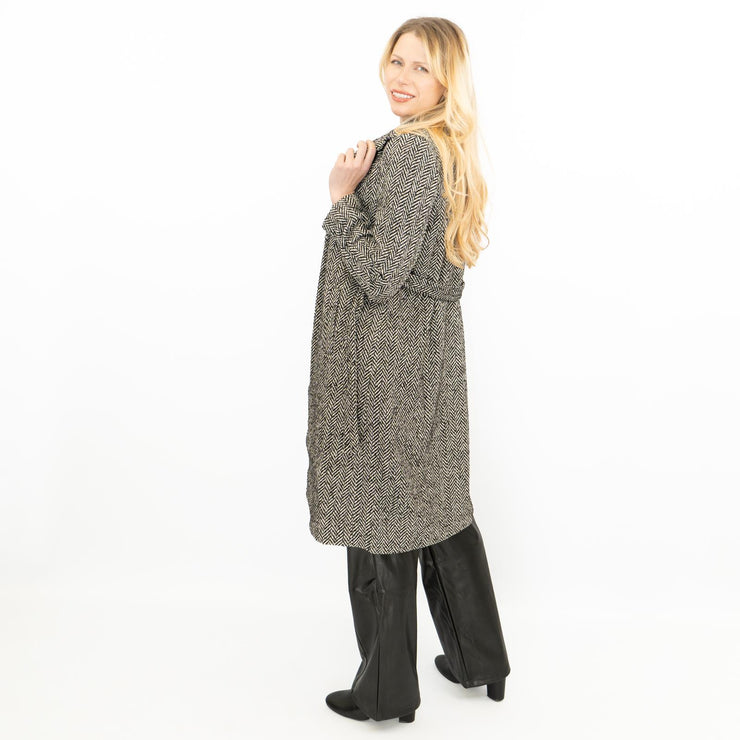 Womens Twill Herringbone Coat