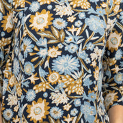 Seasalt Tunic Navy Shore Foraging Longline Top Cotton 3/4 Sleeve - Quality Brands Outlet