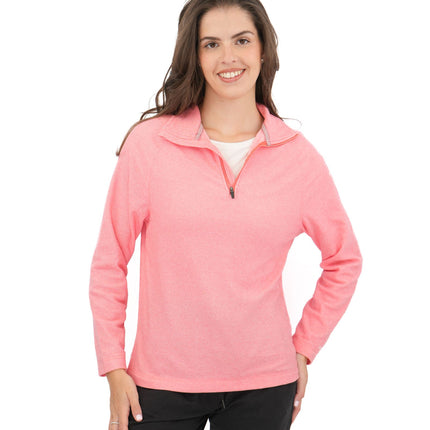 Trespass Half Zip Microfleece Fleece Jackets Peach Blush-Quality Brands Outlet-
