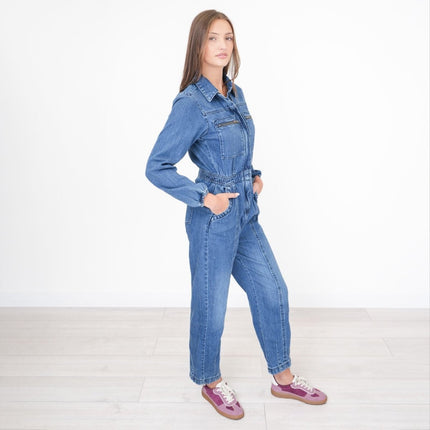 M&S Denim Blue Utility Jumpsuits-Quality Brands Outlet-