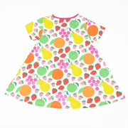 Mini Boden Girls Pink Fruits Short Sleeve Jersey Fun Summer Dresses - Quality Brands Outlet