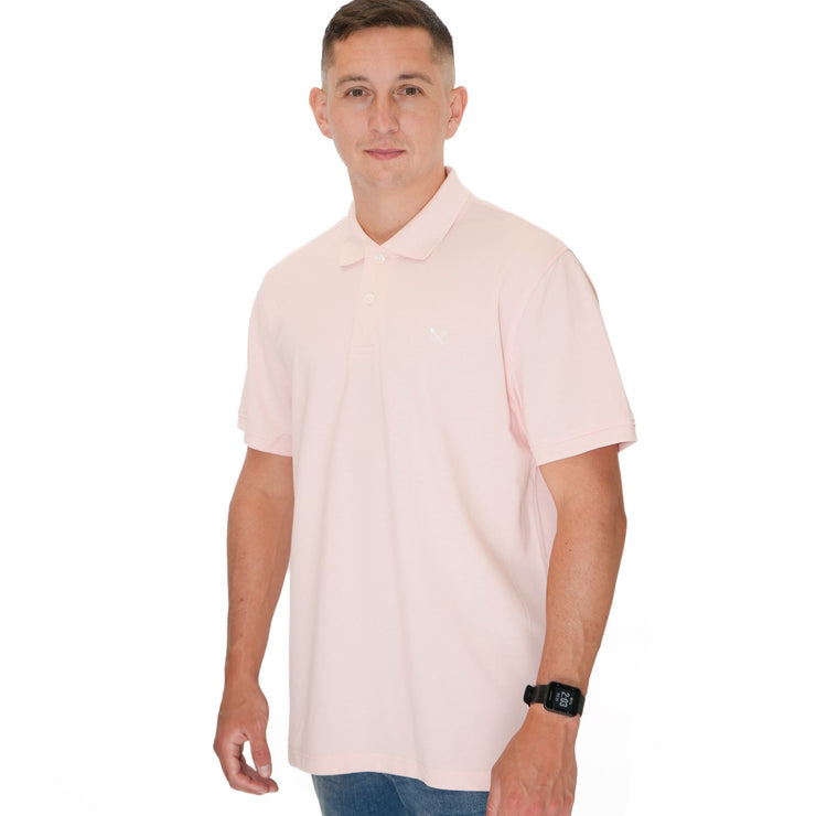 Crew Clothing Polo Shirt Classic Pique Cotton Pink - Quality Brands Outlet