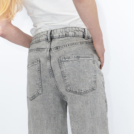 M&S Women's Wide Leg Jeans Grey