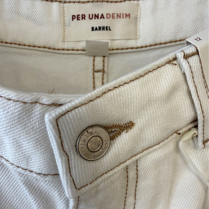 M&S Per Una Cropped Barrel Leg Jean Ecru