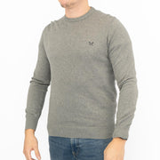 Crew Clothing Mens Knitted Jumper Long Sleeve Grey - Quality Brands Outlet