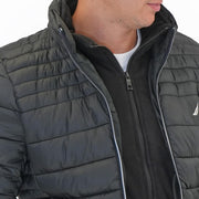 Nautica Performance Double Zip Puffer Jacket Black - Quality Brands Outlet