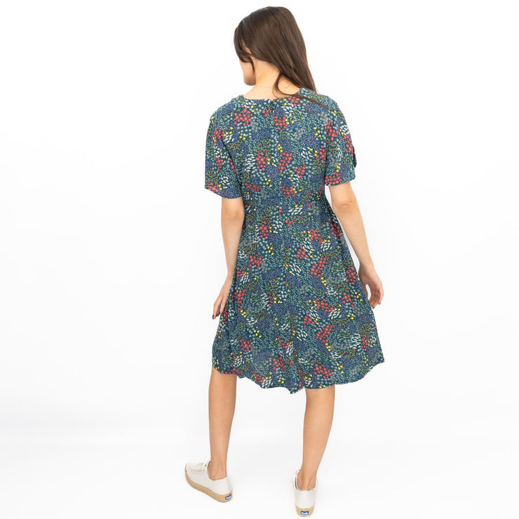 Seasalt Wilsey Empire Line Dress Teal Green - Quality Brands Outlet