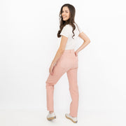 M&S Full Length Straight Leg Light Pink Denim Trousers