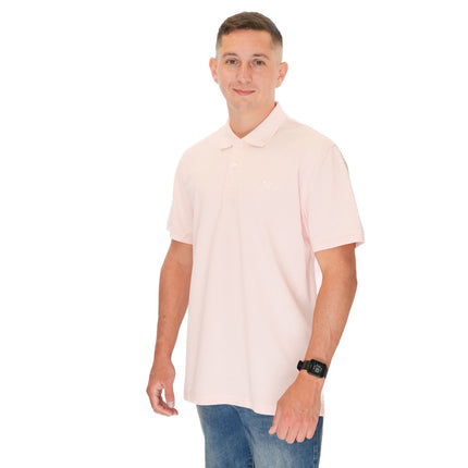 Crew Clothing Polo Shirt Classic Pique Cotton Pink - Quality Brands Outlet