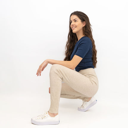 River Island Womens Ribbed Knit Jersey Skinny Leg Joggers