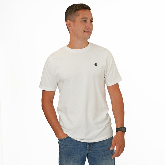 Madison White T-shirts Crew Neck Short Sleeve Tops