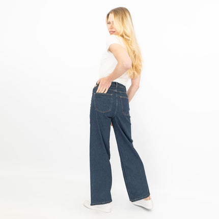 M&S Wide Leg Blue Jeans Dark Indigo