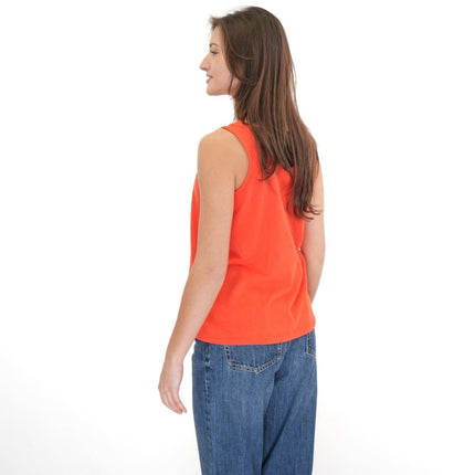 Weird Fish Red Chelle Square Neck Jersey Vest Top - Quality Brands Outlet