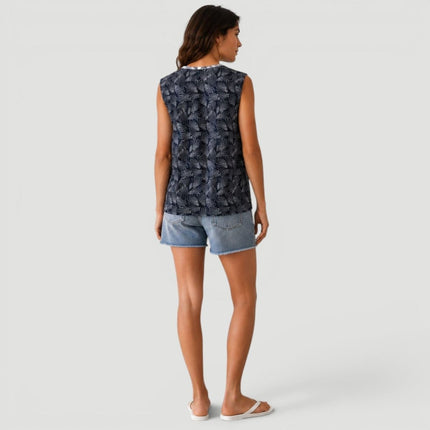 White Stuff Linen Vest Top Sleeveless Summer Casual - Quality Brands Outlet