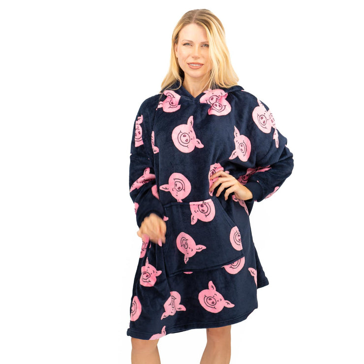 M S Kids Percy Pig Oversized Hoodie Oodie Quality Brands Outlet