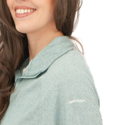 Trespass Half Zip Microfleece Fleece Jackets Green-Quality Brands Outlet-