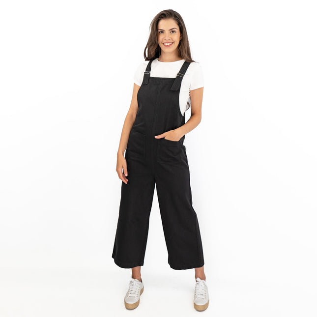 Next Wide Leg Easy Wear Twill Dungarees Relaxed Fit Comfortable Wear-Quality Brands Outlet-