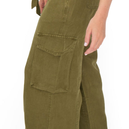 M&S Lyocell Cargo Trousers Khaki-Quality Brands Outlet-