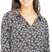 Seasalt Womens Wavecrest Shirt Navy Blue Cotton Jersey - Quality Brands Outlet
