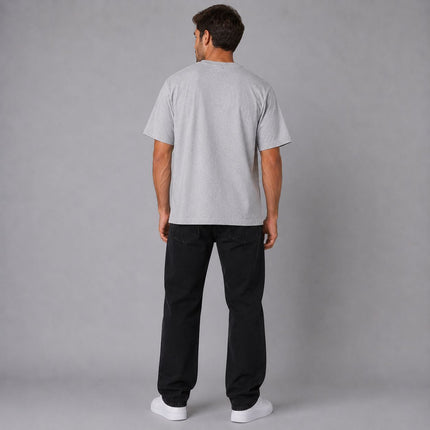 Mens T-Shirts Premium Brand Heavyweight Short Sleeve – Grey