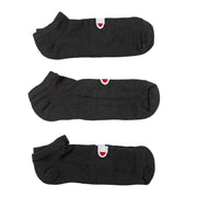 Champion Men's 3-Pack Black Ankle Low Cut Invisible Socks Size 6-12