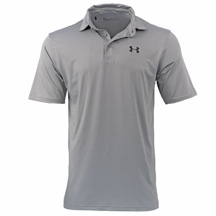Under Armour Mens HeatGear Golf Sports Grey Polo Shirt Casual Tops