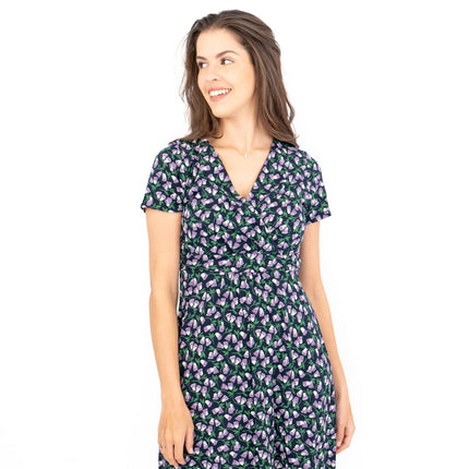 Seasalt Navy Floral Chapelle Jersey Midi Dress-Quality Brands Outlet-