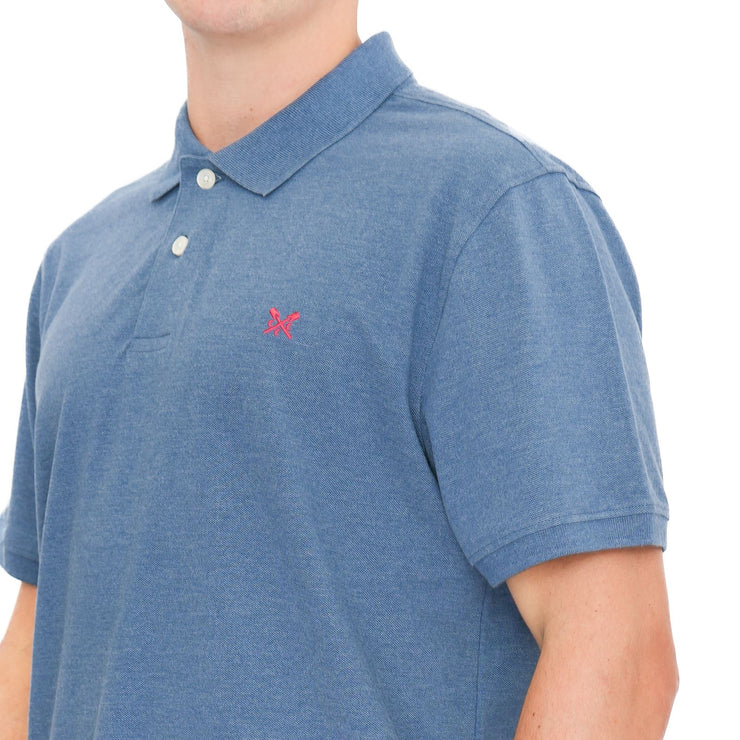 Crew Clothing Polo Shirt Classic Pique Cotton Petrol Blue - Quality Brands Outlet