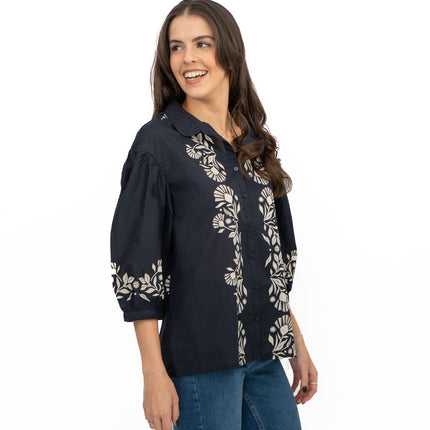 Seasalt Womens Navy Swan Creek Blouse-Quality Brands Outlet-