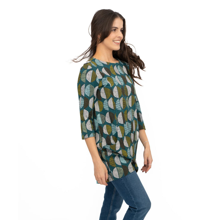 Seasalt Tunic Shore Foraging Longline Top Cotton 3/4 Sleeve - Quality Brands Outlet